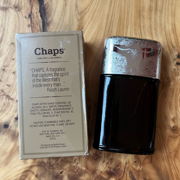 🎩Vintage Chaps Ralph Lauren 3.4 oz/ 100 ml After Shave Splash 100% Full in box - Picture 6 of 11